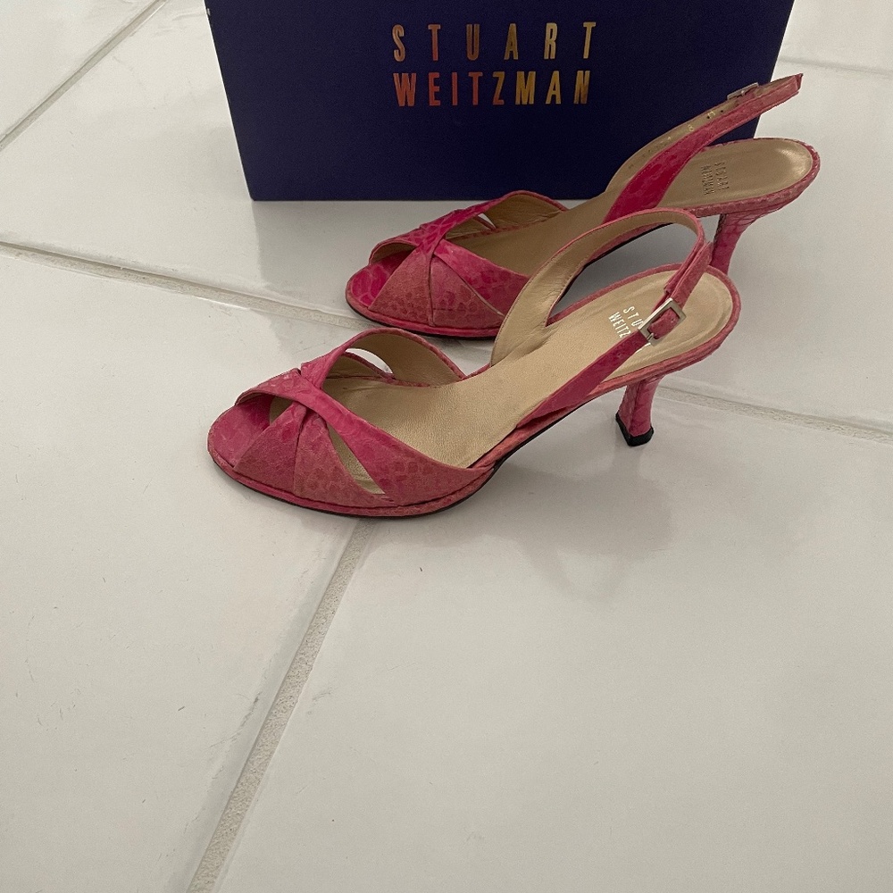 Stuart Weitzman Fuchsia Sandals